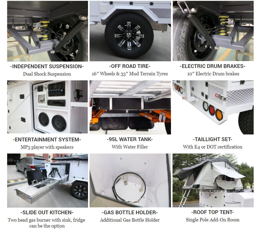 2022 New Model Lightweight 100% Aluminum Made off-Road Camper Trailer
