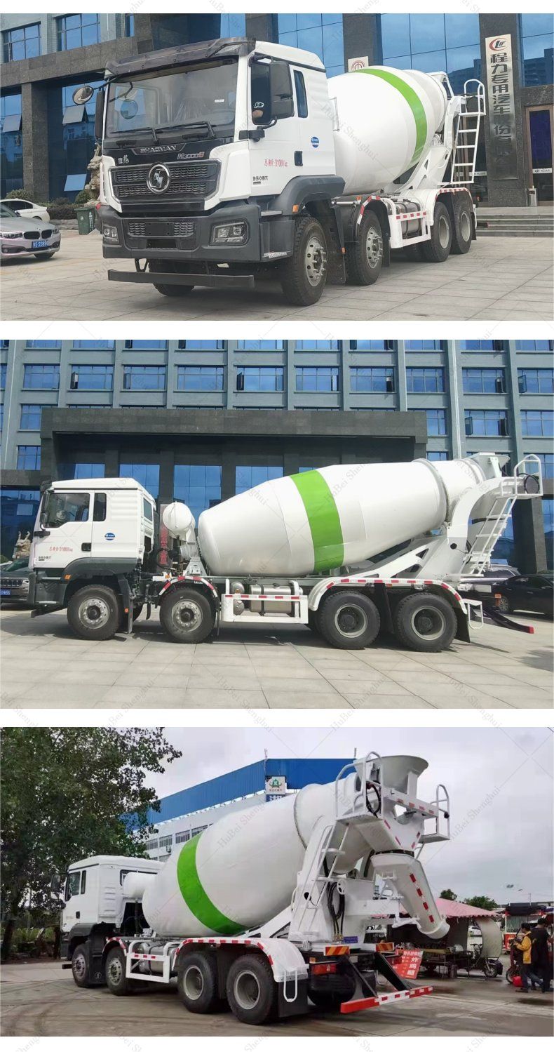 Shacman Trucks 12cbm Construction Engineering Concrete Mixers Truck 12m3 Concrete Mixer Truck Cement Mixer Portable Factory Price