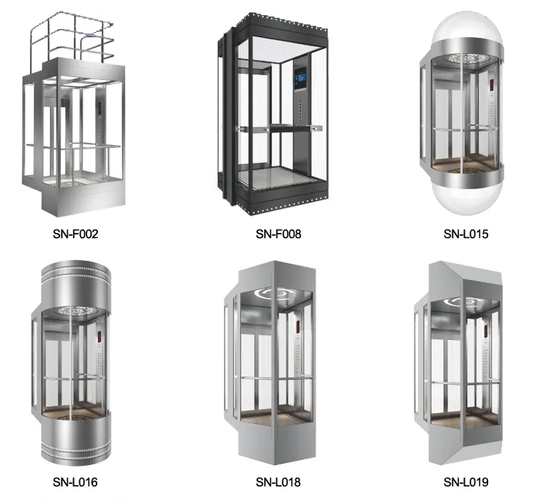Observation Elevator Cabin with Stainless Steel Panel