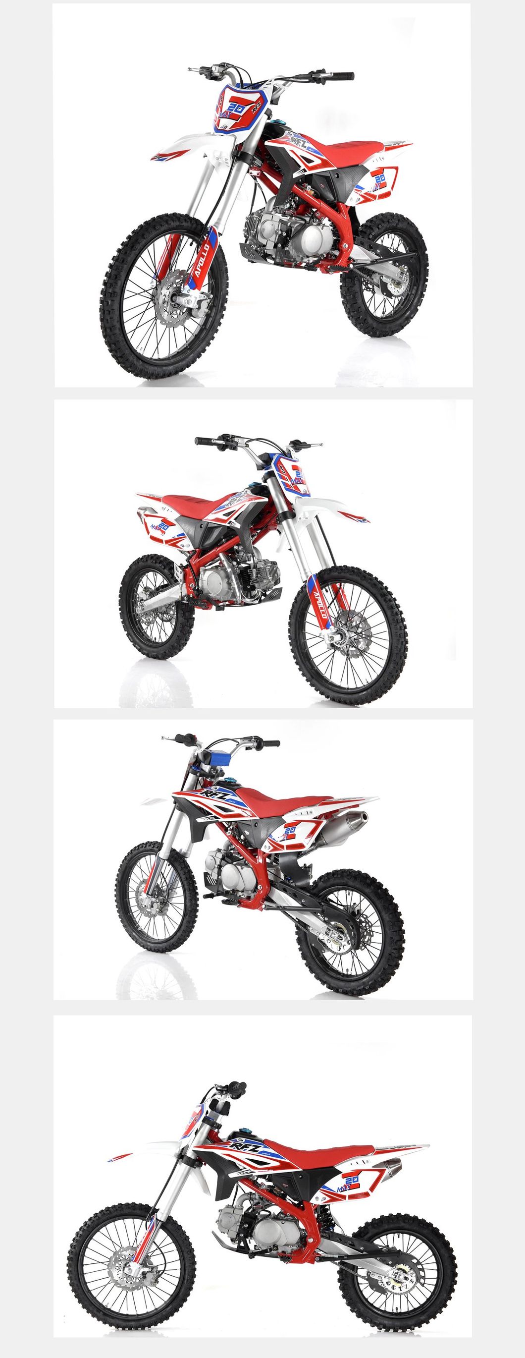 Rfz 125cc Air Cooled 4-Stroke 14/12 Mini Dirt Bike Motorcycle Apollo