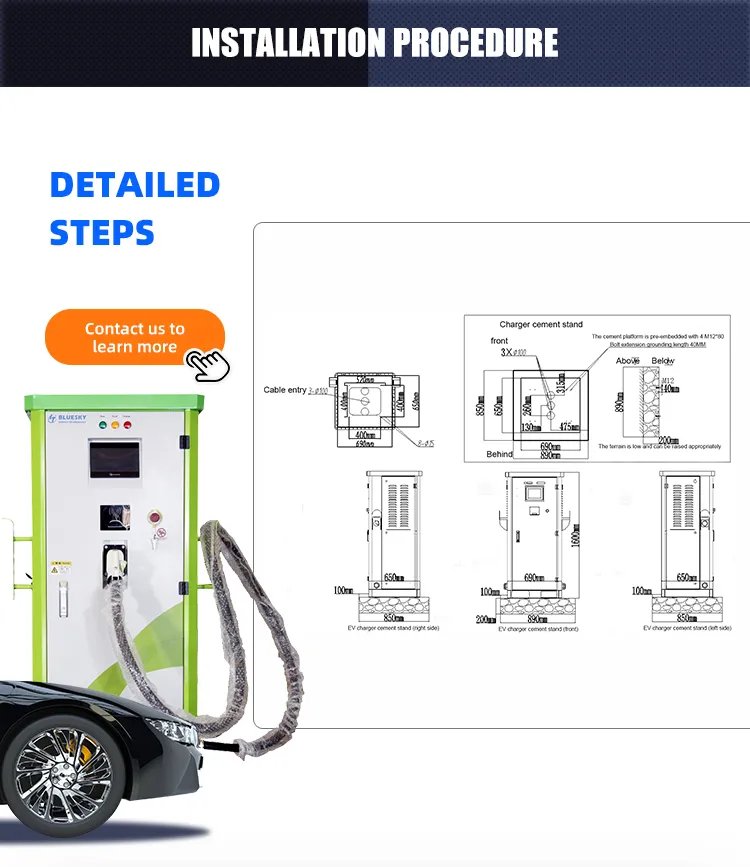 30kw DC Chademo Car EV Charger Evse Electric Charging Station EV