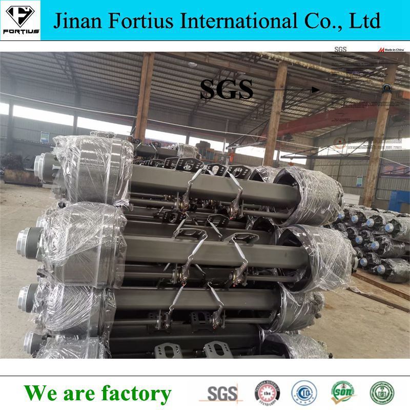 Fortius Trailer Parts Trailer Axles 13ton 16ton American Type German Type Super 35t 32 Ton Tunnel Bogie Set Assembly