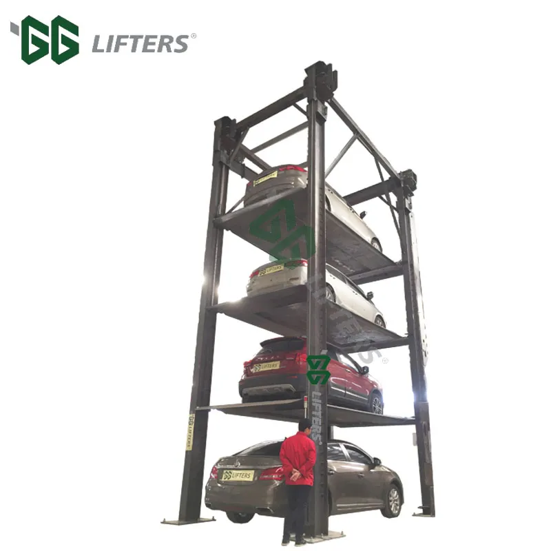 22000 lb vertical lift hydraulic driven car parking
