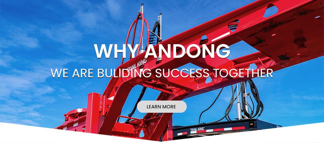 Andong Truck Trailer China Dump Truck Factory Widely Used 3 Axles Low Flatbed Semi Trailer Transport Heavy Equipment Low Bed Semi Trailertank Semi-Trailer