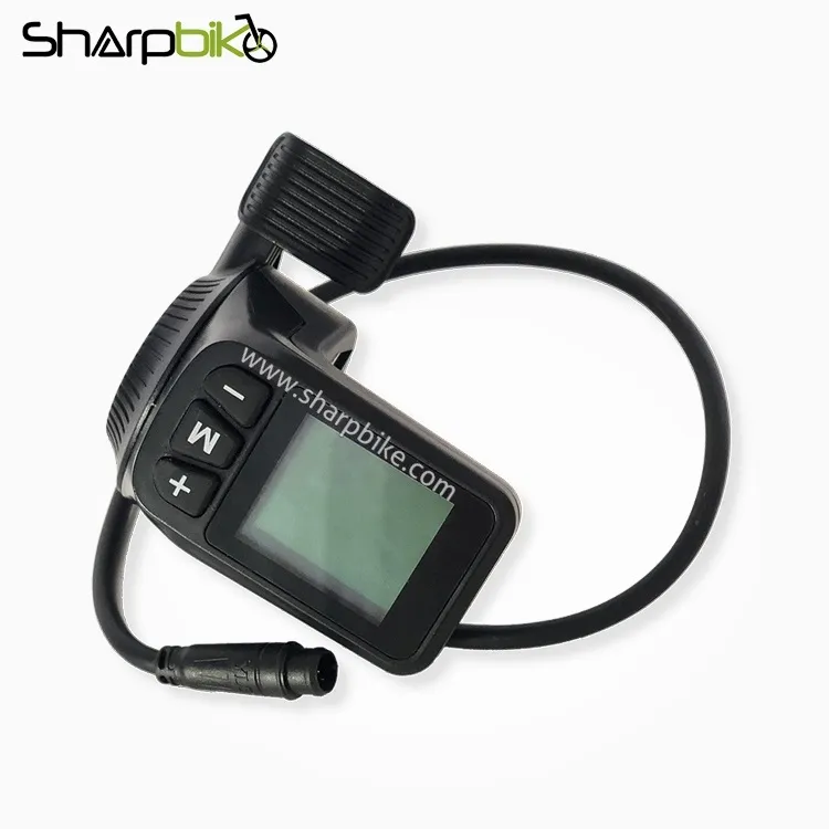 36V 48V Electric Bike LCD Display Integrated with Thumb Throttle