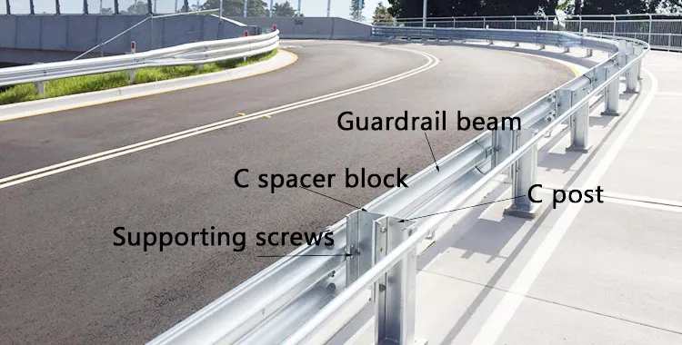 Galvanized Q235 Metal Road Guardrail for Russian Federation