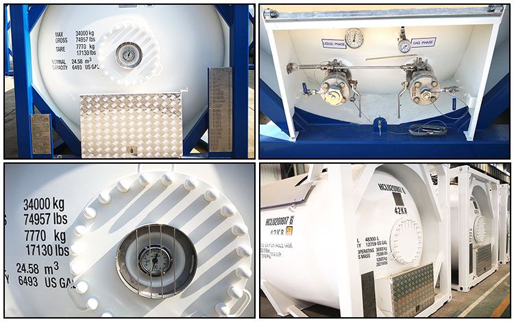 ISO ASME Standard T75/T50 LPG/LNG/CNG/Lox/Lin/Lar/Chlorine/Cooking Gas ISO Tank Container