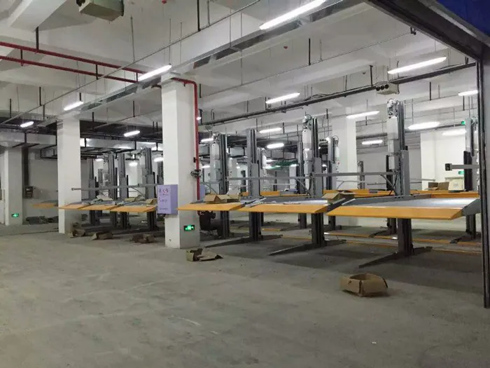 Home Garage Ce Two Post Tilting 2 Level Car Parking Lift