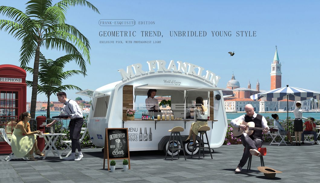 Jekeen Colorful Customized Mobile Small Food Trailer for Fast Food-Frank