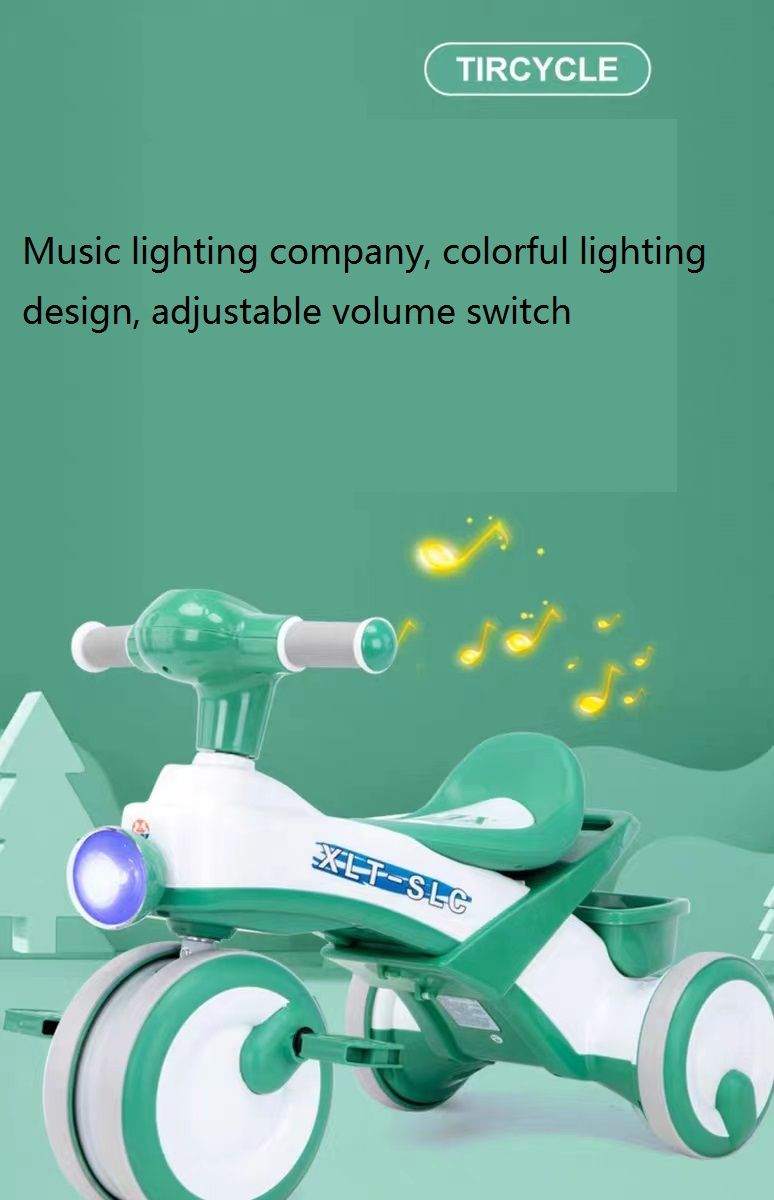 Portable Removable Foot Handle Design Children&prime;s Toys Slide Tricycle