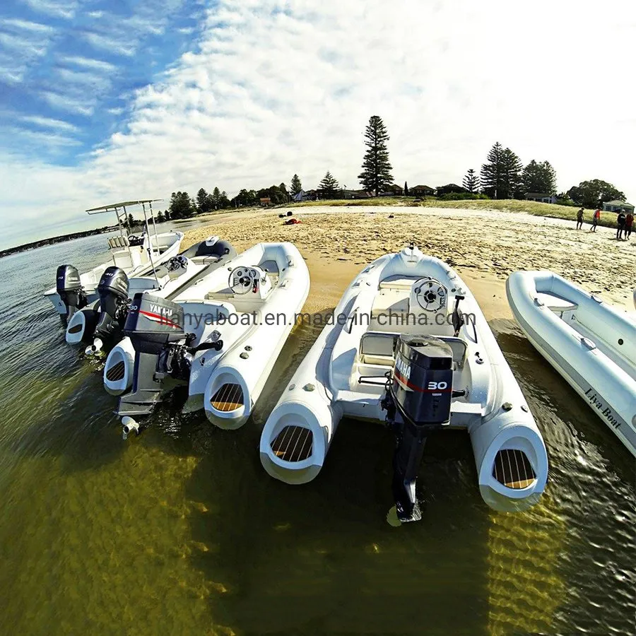 Liya Rib Boat 380 Small Hypalon Rigid Hull Fiberglass Inflatable Rib Boat for Sale