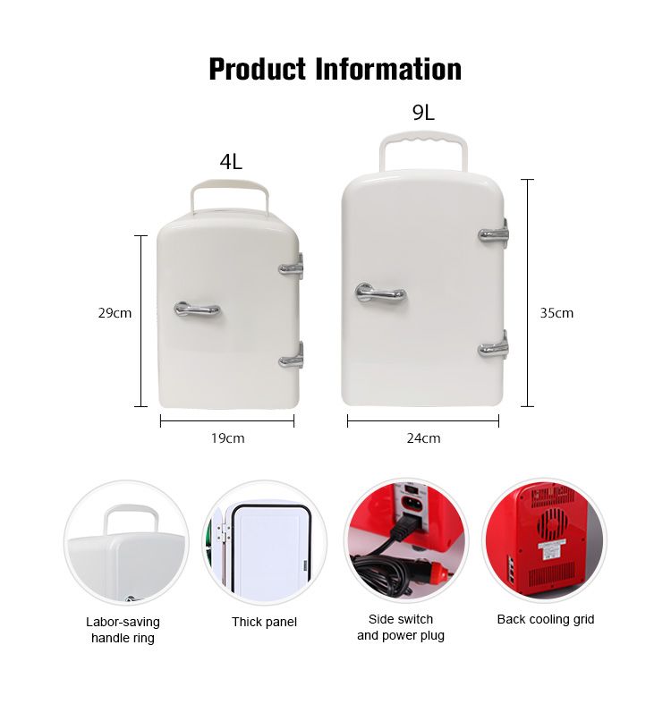 Electric Cooler and Warmer Portable Refrigerator Mini Skincare Mini Fridge for Home Car