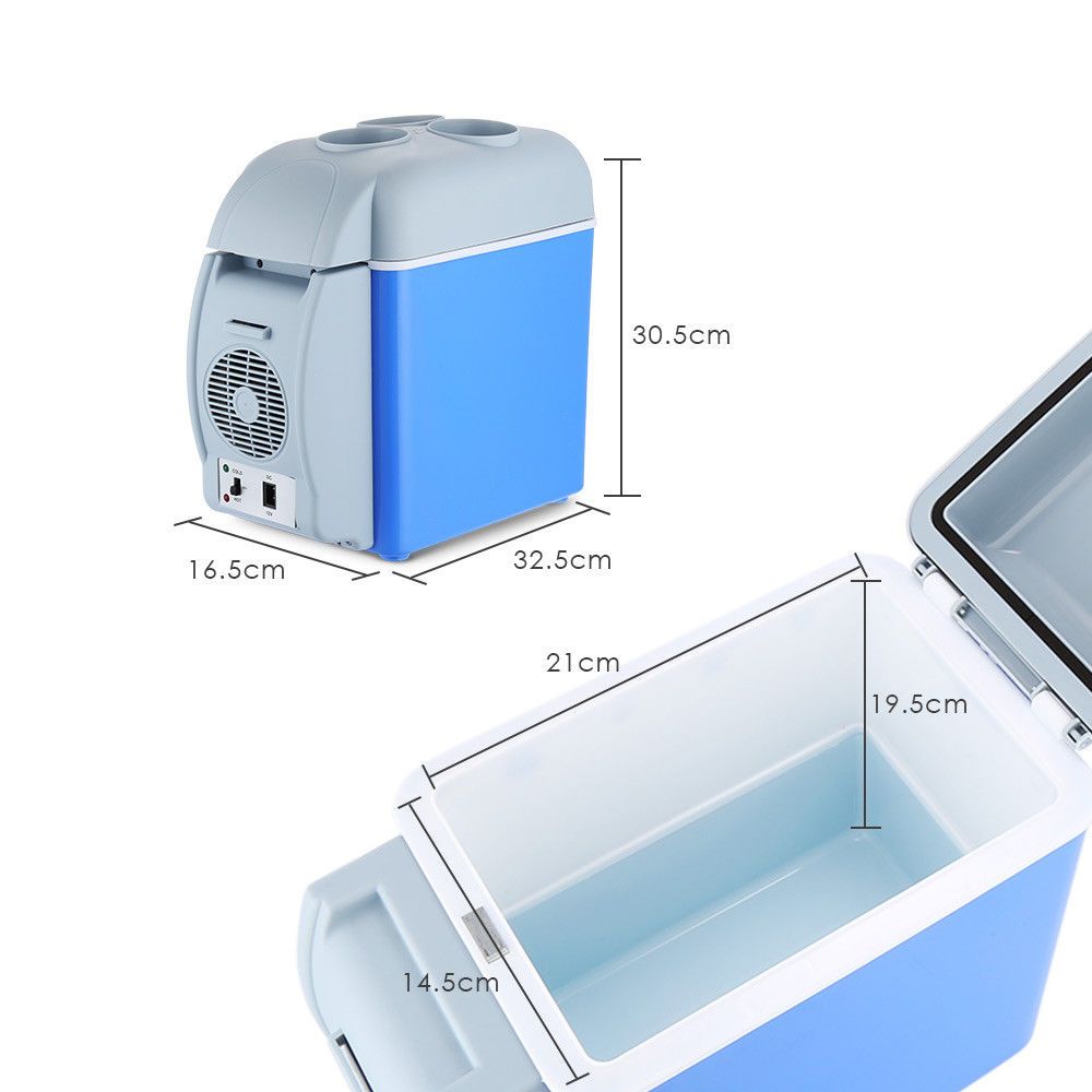 Mini Portable 7.5L Travel Home Car Vehicular Refrigerator Cooling Warming Fridge