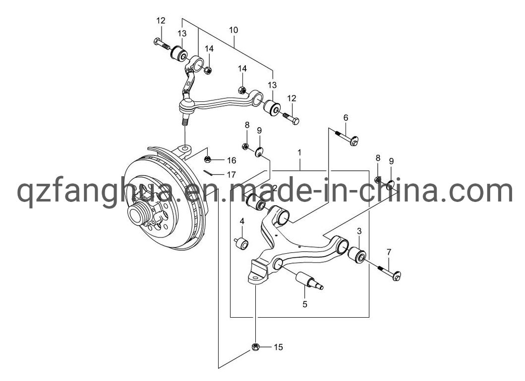 4450132100 Lower Arm Left for Korando Sports 2WD