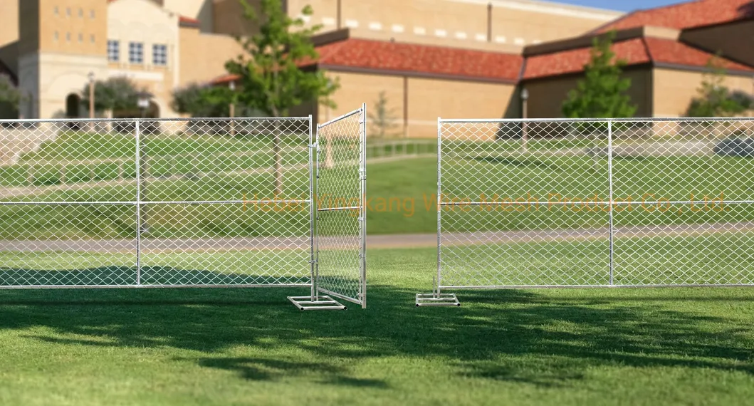 American Market Galvanized Chain Link Safety Temporary Fence Portable Fence Diamond Chain Link Fence Temporary Fence Vinyl Coated Fence Event Fence Panel
