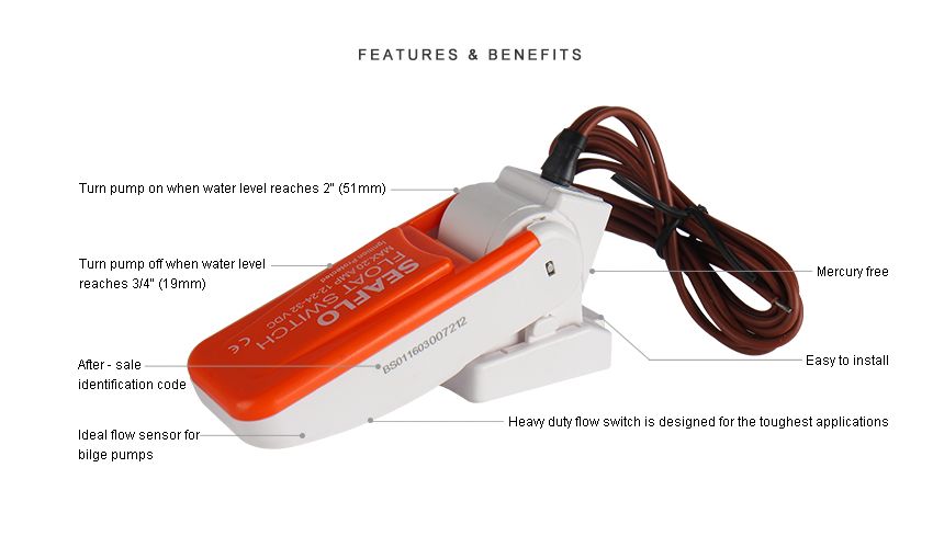 Water Level Sensors for Pumps as Float Switch