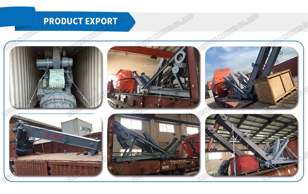 Lifeboat Gravity Luffing Arm Type Davit with Approval of Classification Society