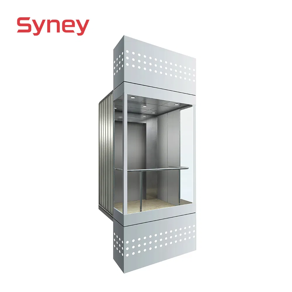 China Manufacturer Sightseeing Panoramic Elevator Lift with 800kg Square Cabin