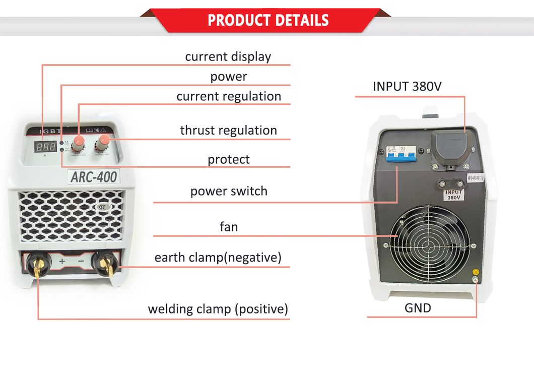 Manual MMA Arc 400A Welding Machines and Factory Using Inverter IGBT Welder