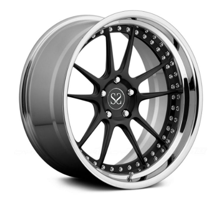 5&times; 114.3 Gray Machine Face Customs 2 Piece Forged Alloy Wheel Rim