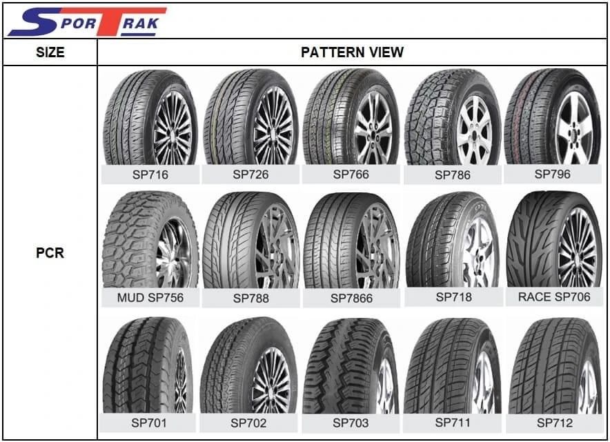 Sportrak Brand PCR Automobile Tire with Full Range