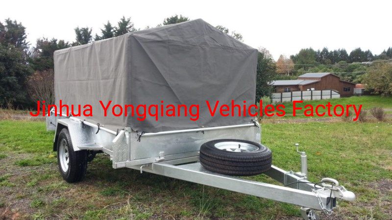 6X4 7X4 7X5 8X5 Galvanized Box /Farm Trailer with Cage