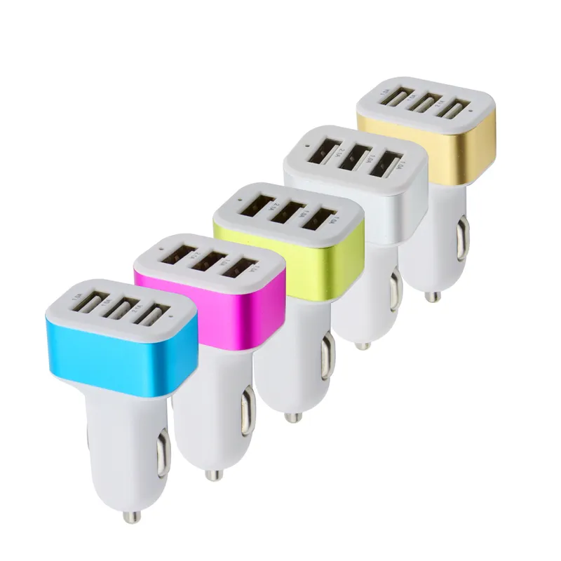 Universal 3 USB Port 5.1A USB Car Charger Power Adapter DC12V 24V for iPhone iPad Samsung