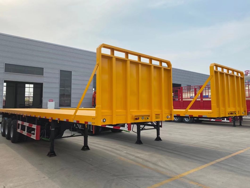 4 Axle 45FT Flatbed Semi Trailer Container Truck Trailer