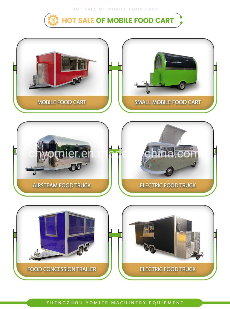 Small Mobile Hot Dog Sandwich Pizza Food Trailer