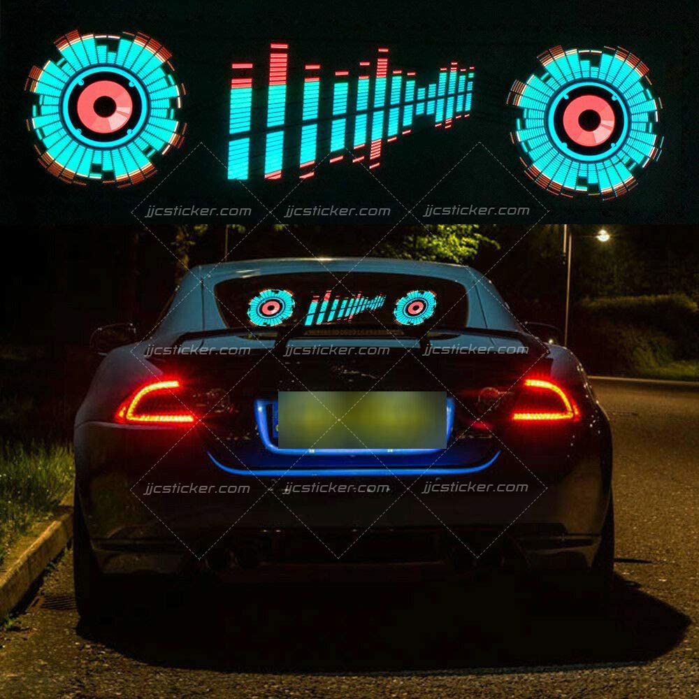Custom Electric Light up Colorful Reflective Laser Car Decoration Stickers
