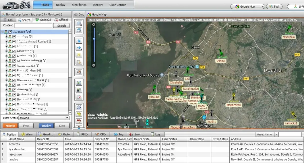 Fleet Management 10V-60VDC 4G GPS Tracker Tk428 (TN)