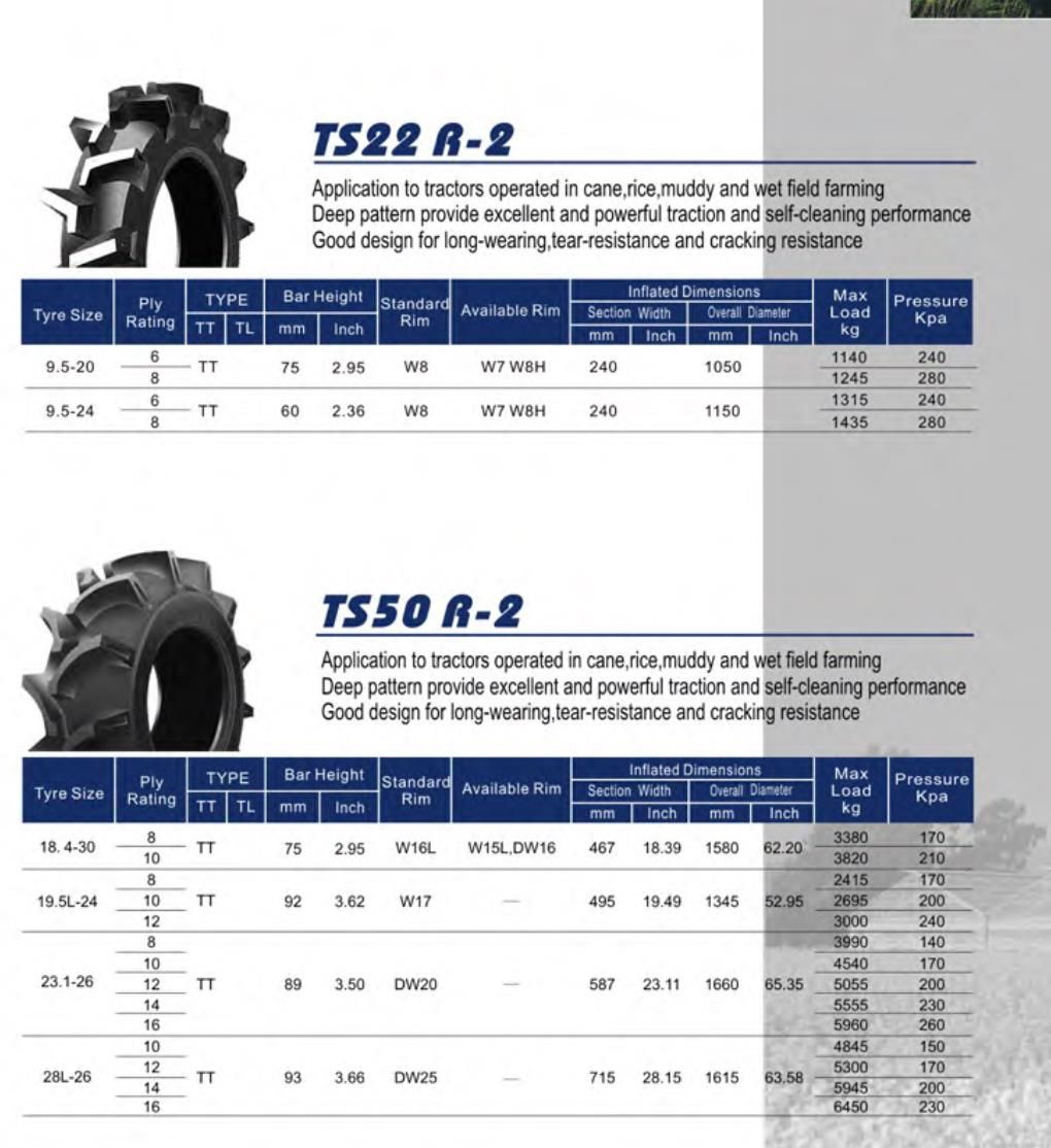 11.2-24 13.6-28 14.9-24 14.8-28 16.9-28 Tt/Tl Farm Tires/Agriculture Tires/Agriculture Tyres/Tractor Tyres/Tractor Tires R-1 Pattern Speedmile