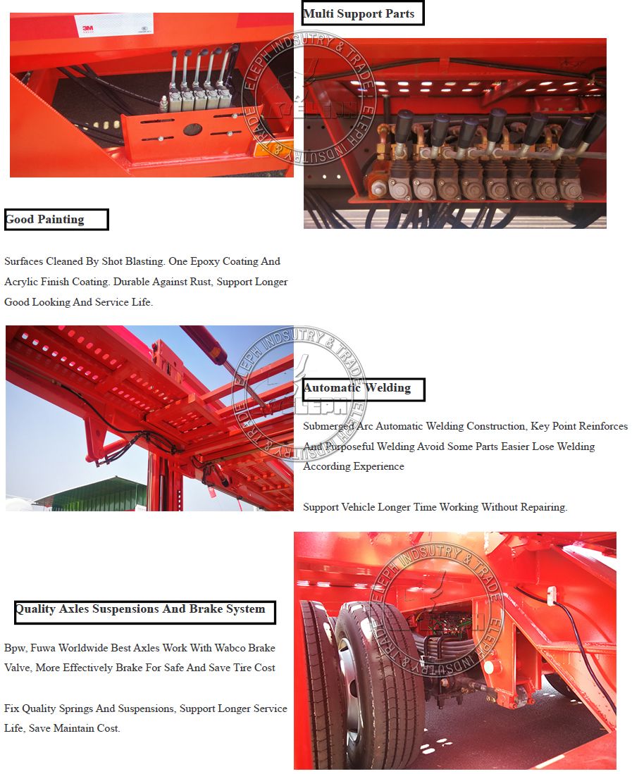 Truck Trailer 2 Axles 10 Car/SUV Skeleton Vehicle Transport Carrier Car Trailer