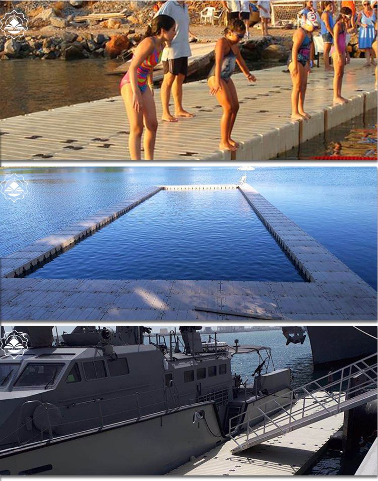 White Floating Platform Jetty in LLDPE Material Plastic Ship