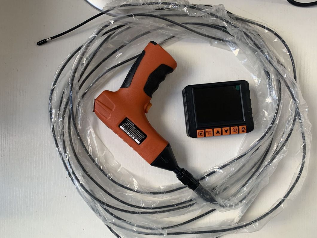 Wireless Flexible Industrial Video Endoscope with 3.5 Inch Display, Semi-Rigid Tube, Waterproof IP67, 480p