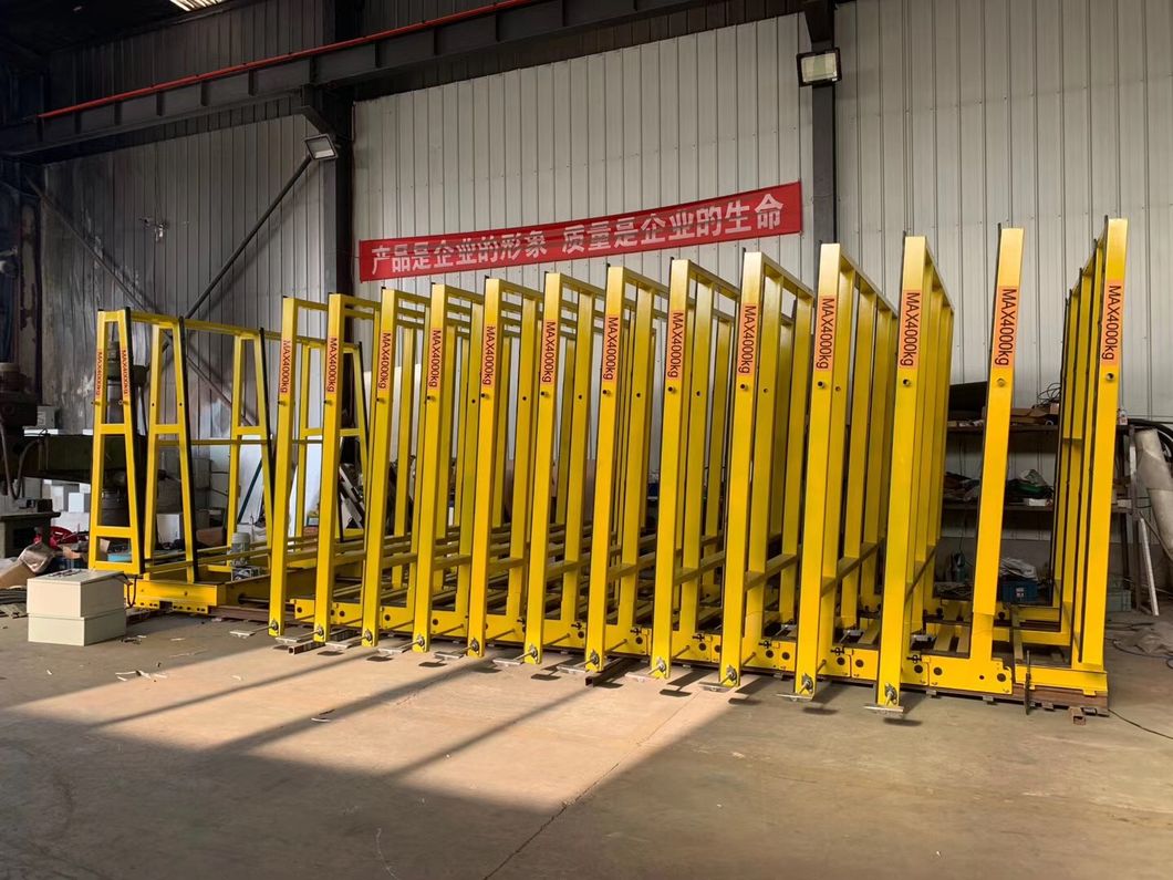 Glass Machine Electric Movable Rack System for Glass Storage in Warehouse