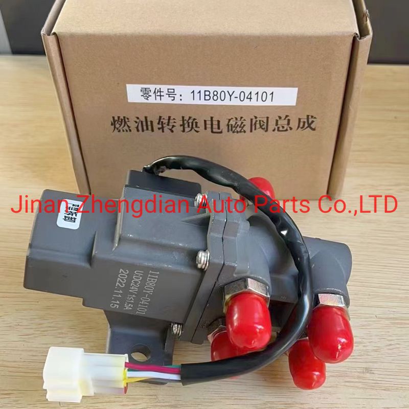 Tank Transfer Solenoid Valve Fuel Transfer Solenoid Valve for Sinotruk HOWO Str Strw Sitrak Hoka Hohan Shacman Foton Auman Hongyan Heavy Truck Auto Spare Parts