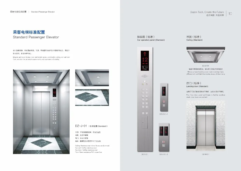 Luxury Elevator Home Villa Lift Passenger Elevator with Safety System &amp; Stable Good Price in China