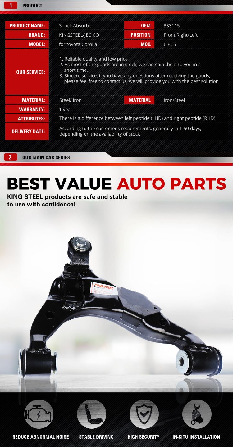 Kingsteel New Brand Automotive Spare Parts Lower Left Control Arm for Ssangyong Actyon Kyron 2005-2015 OEM (44501-09004)