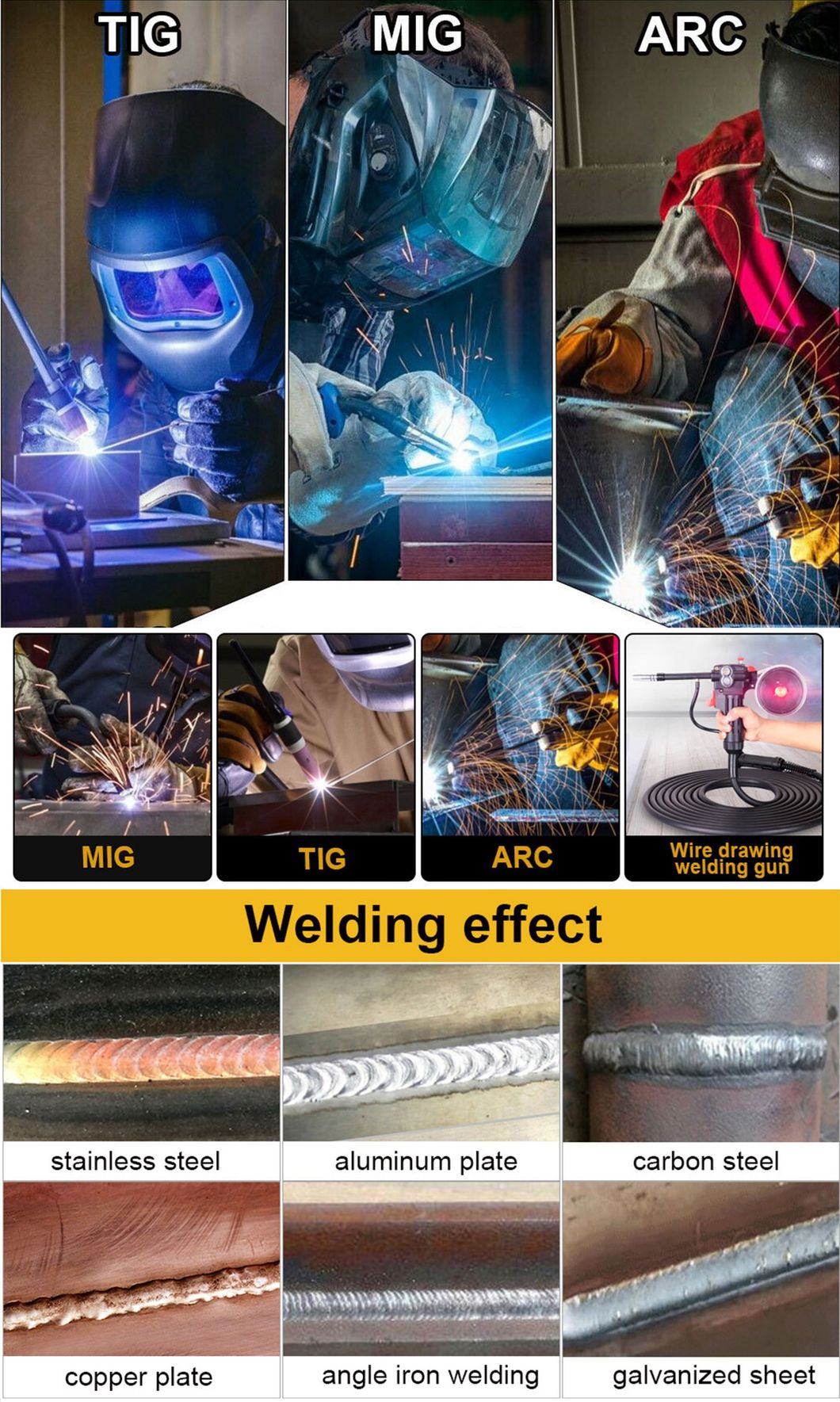 Dual Speed Semi Automatic MIG Welder 110V/220V Inverter Welding Machine