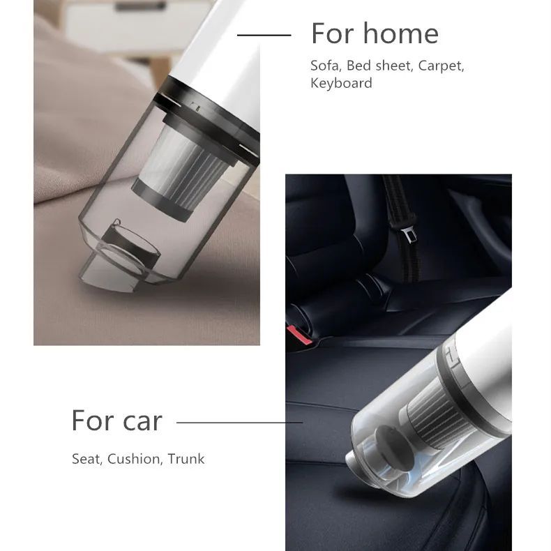 Cordless Vacuum Cleaner / Car Vacuum Cleaner with LED Light / Mini vacuum Cleaner with Battery