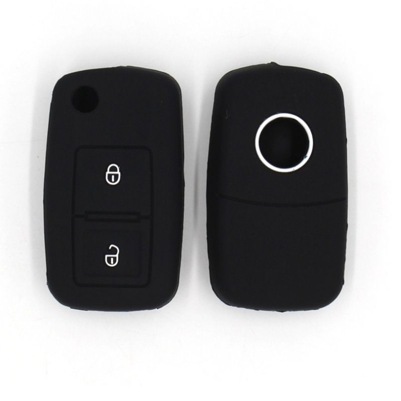 Promotional Gift 2 Buttons Silicone Car Key Case Cover Shell for VW