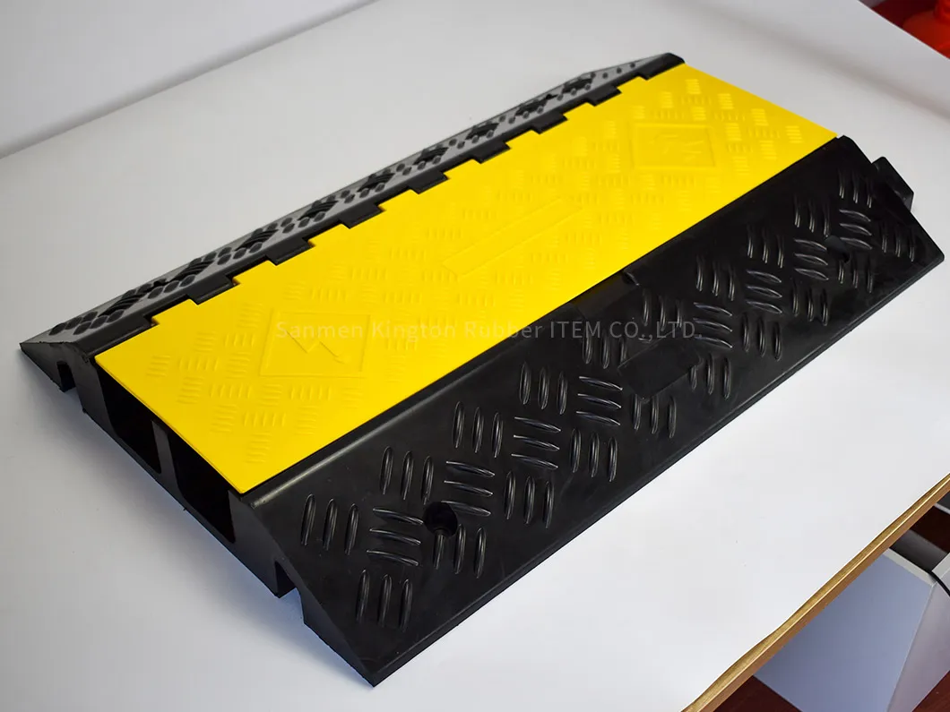 High Quality 2-Channel Heavy Duty Cable Protector Rubber Ramps Cable Covers