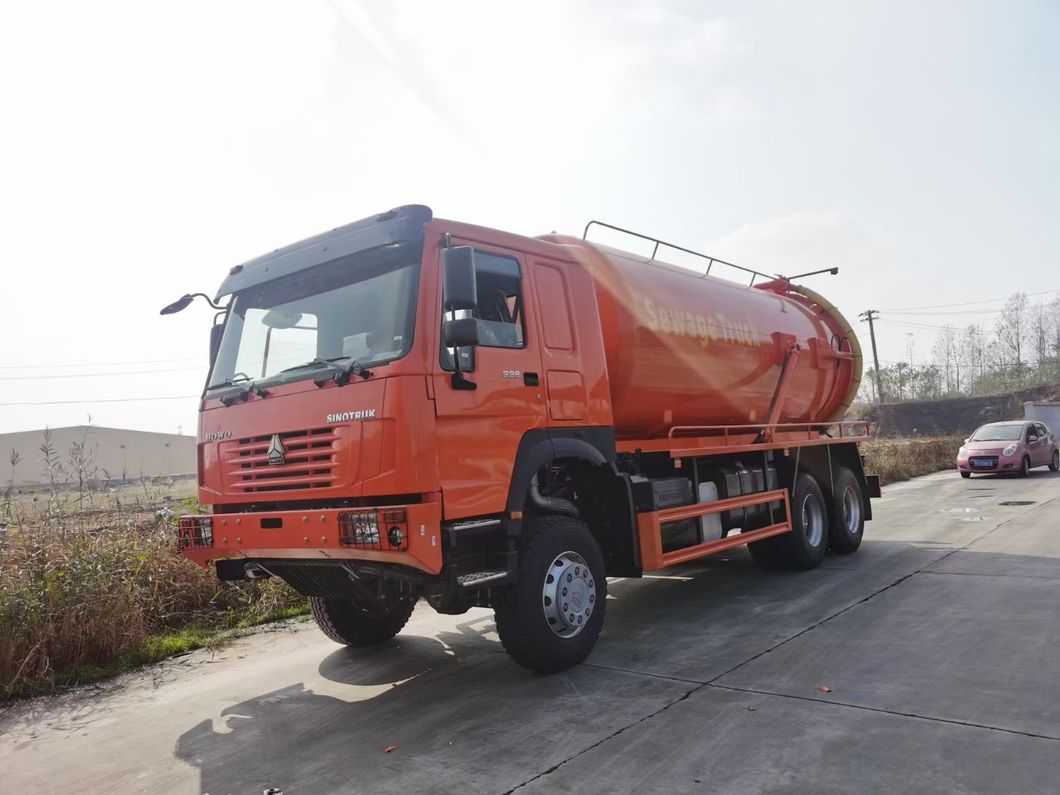 HOWO 6X6 Offroad Septic Sewer Suction Vacuum Truck Tanker (10 Wheels 14000L 16000L Tank)
