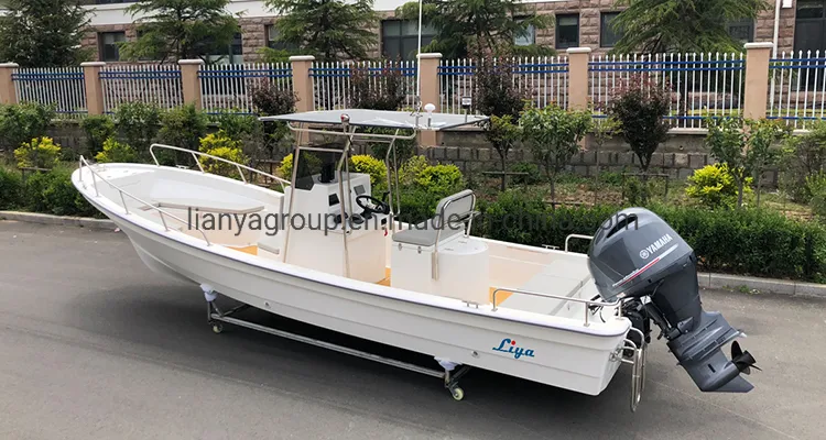 Liya China 25feet FRP Sport Passenger Tour Boat Fiberglass Panga 760cm Speed Fishing Boats for Sale