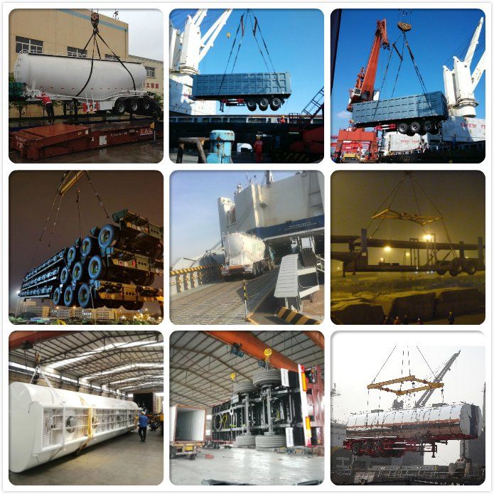 3 Lines 6 Axle Heavy Machine Transport Truck Semi Low Bed Trailer 100 Ton