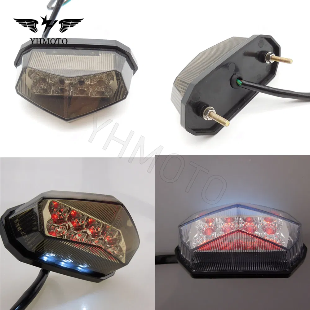 for YAMAHA Classic Choppers Universal Motorcycle 12V Integrated LED Rear Brake Tail Lights Vintage Taillight