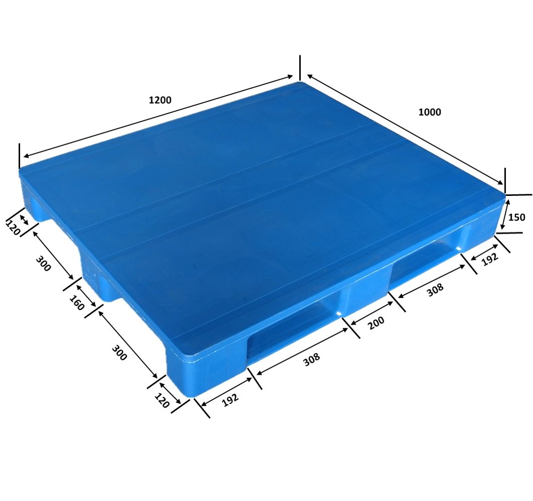 Transportation Singled Deck Rack Loading Capacity 1000kg 1200X1000 Plastic Pallet