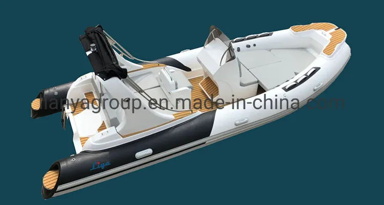 Liya 6m Fiberglass Hull Fishing Boat Inflatable Sport Water Rib Boat for Sale