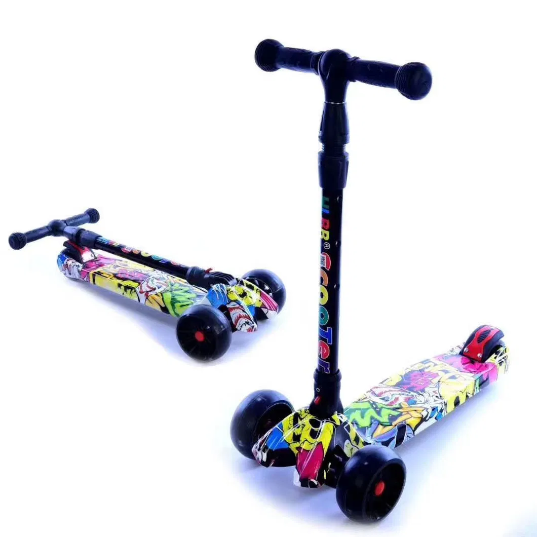 Foldable Kick Scooter Adjustable Heights for Kids Children Gift Toys